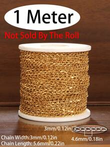 100厘米/批 不褪色不锈钢链条配件 项链尾链 DIY珠宝制作材料 手工脚链 手链配件 散装链条 - 尾鏈 - 查看 12