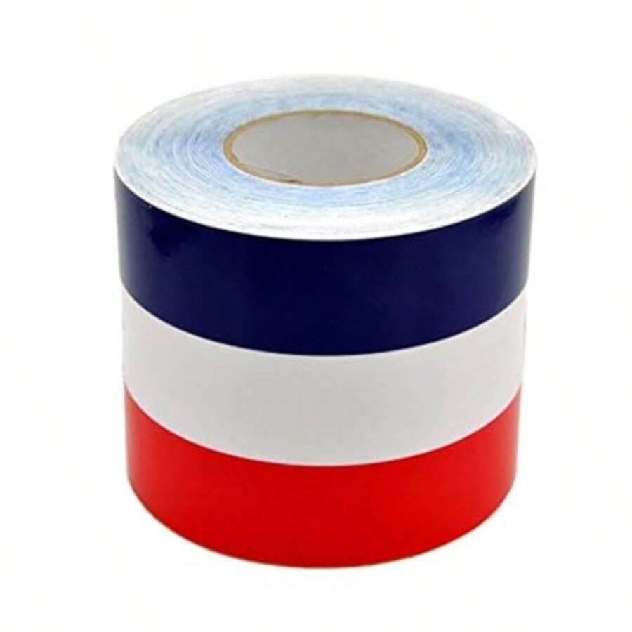 6 Inces Wide Frenc Flag Stre Decal Sticker  Car Exter Etic Ood Front/Rear Bumpers Side Fenders - Hình dán cờ Pháp kẻ sọc - Xem 1