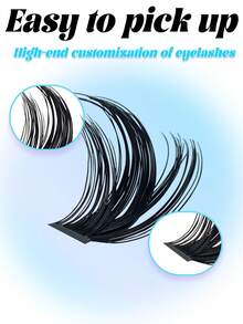 Colash Offers 144 Single-Cluster False Eyelashes In Row 12, With 50D C/D Type Curled And 8-18mm DIY Eyelash Clusters. These Eyelashes Feature A Tail Elongation Design, Creating A Fluffy And Natural Look. - D - View 4