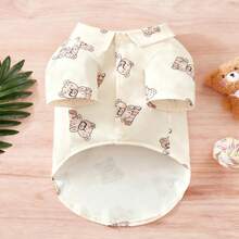 1件宠物衬衫，柔软透气，防掉毛，防晒，适合术后/剃毛后保暖和遮盖。 - 香檳色 - 查看 6