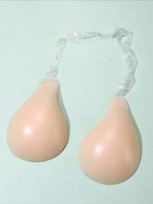 2pcs New Silicone Invisible Bra With Straps, Non-Slip Style Lift And Gather, Designed For Wedding Photography, Strapless Dresses, Invisible Underwear, Dresses, Travel & Vacation To Enhance Cleavage And Sexy Bust - Apricot - View 4