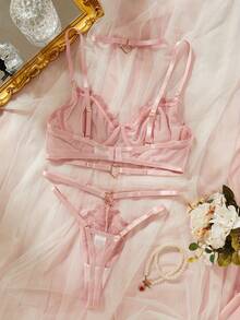 Women's Lingerie Set - Hồng - Xem 3