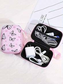 Hot-Selling EVA Storage Bag, Color-Printed Cable Organizer, Charger Storage Bag, Earphone Storage Box, Shockproof Zipper Bag, Cartoon Creative Style - Multicolor - View 2
