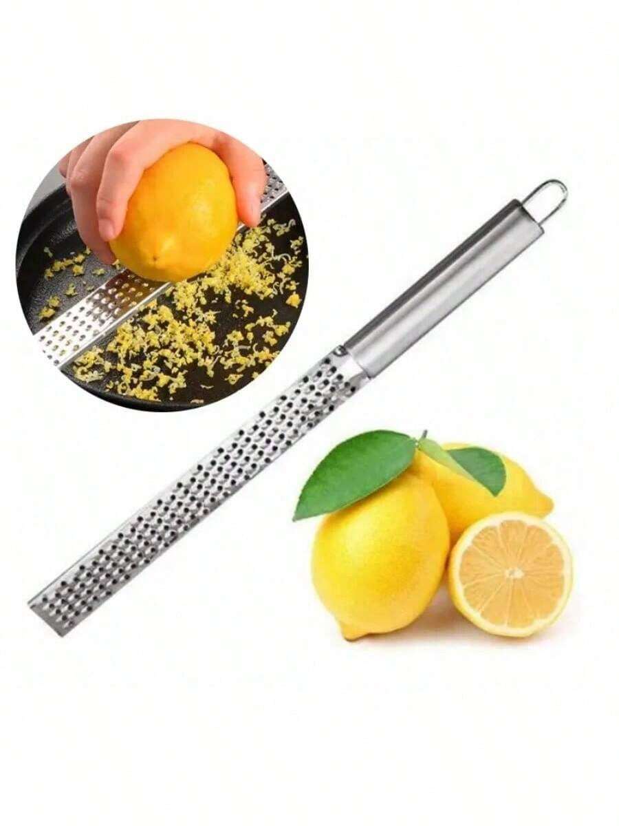 1pc Portable Stainless Steel Citrus Zester And Lemon Grater With Long Handle, High-Quality Stainless Steel Material, Suitable For Chocolate, Cheese, Fruit Peeling And Shredding, Home Kitchen, Outdoor Camping Cooking, Suitable For New Year, Valentine's Day, Mother's Day, Father's Day, Graduation Season And Other Holiday Gifts