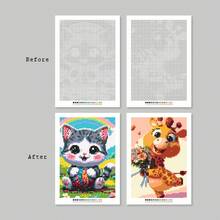 Libro da colorare a mosaico di animali pixel per adulti - Griglia pixel precisa da 3 mm + contrassegni numerici chiari, i principianti possono facilmente colorare ritratti di animali domestici pixel vibranti! Il prodotto finito può essere incorniciato come decorazione per la scrivania o adesivi per agenda, animali carini + puzzle pixel doppia terapia, allevia l'ansia. - Pezzo unico - Visualizzare 5