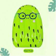 1pc Inflatable Fruit Floating Row, Cute Cartoon Strawberry, Kiwi, Pineapple Design, With Handle Lounge Chair - Multicolor - View 5