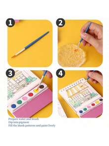20 Pages/Book Watercolor Paper Watercolor Painting Set, Complete Creative Art Set, Watercolor Art Activity, Creative Leisure Activity, Watercolor Illustration, Excellent Artwork, Watercolor Painting Supplies - Multicolor - View 6