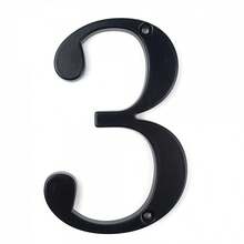 1个4英寸黑色现代风格门牌号，锌合金金属地址牌，带0-9数字，现代住宅地址号码牌，前门邮箱壁挂式号码识别器，春季房屋装修，复活节乔迁礼物，母亲节新居礼物，阵亡将士纪念日户外装饰，提升房屋外观 - 多色 - 查看 12