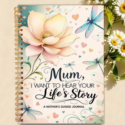 2 cuốn sổ tay xoắn ốc A5 họa tiết hoa, nhật ký "Tôi muốn nghe câu chuyện cuộc đời bạn", hồi ký lòng biết ơn, sổ lập kế hoạch và sắp xếp công việc, món quà hoàn hảo cho gia đình, khách mời hoặc để ghi lại những kỷ niệm cá nhân.