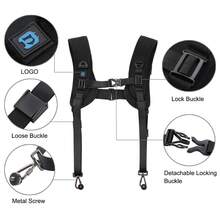 PULUZ Quick Release Double Shoulder Harness Soft Pad Decompression Foam Strap Belt For DSLR Digital Cameras - View 6