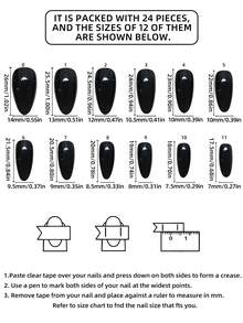 Bộ 24 miếng dán móng tay phong cách tối giản, móng giả hình hạnh nhân, kiểu móng Pháp màu trắng, họa tiết nơ ngọc trai 3D, thích hợp cho mùa xuân và mùa hè, nghệ thuật làm móng (bao gồm sơn gel và dũa móng). - Nhiều màu - Xem 6