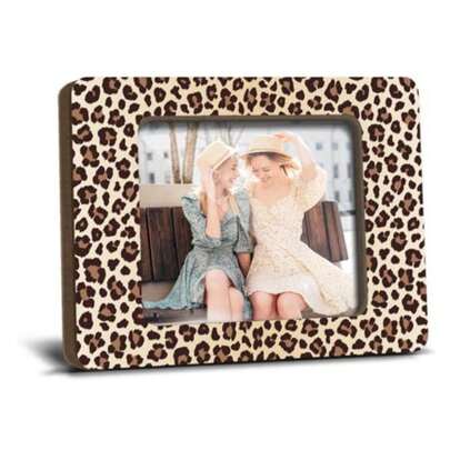 Leopard Fridge Magnetic Picture Frames Ideal Gift For Women Friends Mom Sister Bestie Daughter Birthday Refrigerator Home Locker Office Decor Wooden Magnetic Phots 2.5x3.5 Photos - YT0219