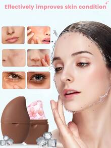 21PCS Makeup Tools Set Including:15PCS Makeup Brush Set+1pc Makeup Sponges+1pc Triangle Powder Puffs+1pc Facial Ice Compress+2PCS Hand Bowl Strap+1pc Hairband - Multicolor - View 8