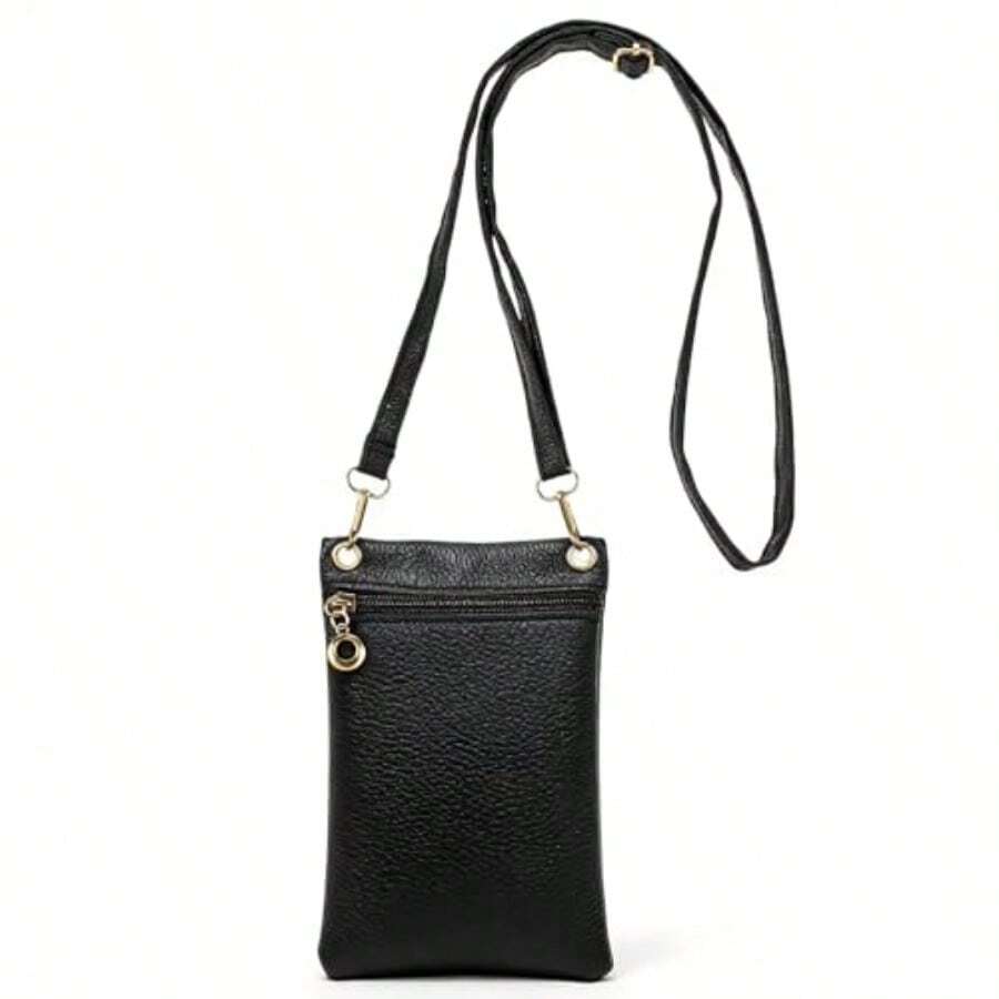 Cell Phone Purse For Women Portable Zipper Crossbody Phone Bag Lightweight Mini Smart Phone Wallet Fits Cell Phone Up To 7.5x4.7In With Adjustable Shoulder Strap For Women Girls Shopping Traveling - 如圖所示 - 查看 1