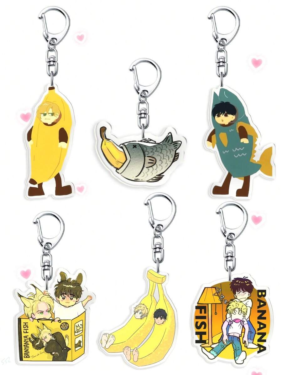 Bộ 1/6 móc khóa acrylic hình Banana Fish trong anime, thích hợp để gắn vào túi xách và chìa khóa, phụ kiện cosplay, móc chìa khóa xe hơi, mặt dây chuyền ba lô, phụ kiện túi xách, quà tặng sáng tạo lấy cảm hứng từ anime. Món quà tuyệt vời nhất dành cho người hâm mộ, gia đình và bạn bè. Quà tặng cho mẹ, cha, lễ tốt nghiệp và giáo viên. - Nhiều màu - Xem 1