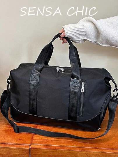 Modaya uygun seyahat çantası, büyük kapasiteli su geçirmez spor çantası (ıslak ve kuru bölmeli), çok fonksiyonlu taşınabilir omuz çantası; iş, tatil, açık hava etkinlikleri, kayak, eğlence, fitness, seyahat, geceleme, el çantası, spor çantası, öğrenci malzemeleri, okula dönüş malzemeleri, alışveriş çantası, hafta sonu seyahat çantası ve el çantası olarak kullanıma uygundur.