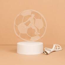 1pc USB Creative Glowing Soccer Lamp, Soccer Desk Lamp, Bedroom/Living Room/Study Decorative Light, Decorative Table Lamp - Yellow - View 11