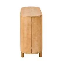 Modern Sideboard With Multifunctional Storage Space For The Hallway, Sideboard With Refrigerator-Like Doors And Adjustable Feet, Ideal For Hallway, Corridor Or Living Room (Natural) - Khaki - View 9