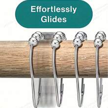 10pcs/Set Multi-Function Ball Hooks, Hanging Clips For Shower Curtains And Curtains - Multicolor - View 2