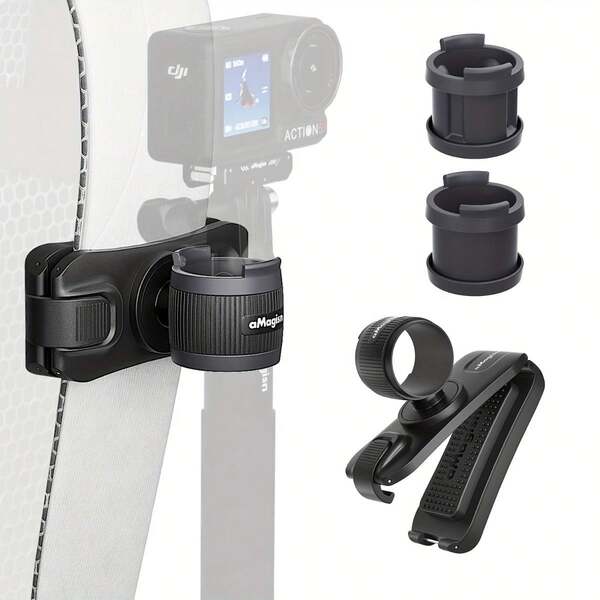 1pc Selfie Stick Mount For Hero Or DJl Osmo Action 6/5Pro/4/3/360/Pocket 3/Nano Or X5/X4/X3/X2/AcePro/AcePro2/Go3/3S/Go Ultra Or Akaso Or Campa, Adjustable | High Compatibility | Travel Photography Accessories
