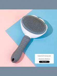 Lược chải lông thú cưng, lược loại bỏ lông mèo và chó, dụng cụ làm sạch lông mèo nhanh chóng, bàn chải chải chuốt và massage, đồ dùng cho thú cưng. - Xám - Xem 15