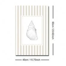 1/3pcs Set Unframed Boho Beige Striped Seashell Canvas Poster Summer Coastal Nautical Cottage Wall Art Print Minimalist Beach House Decor Painting For Apartment,Living Room,Bedroom,Modern Home Decoration - A - View 12
