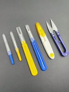 6件套缝纫工具套装，包含拆线器、绣花剪和专业裁缝剪，适用于缝纫、手工、拼布、DIY，是手工艺者、裁缝和初学者的理想之选。 - 拆線器 - 查看 4