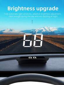 Car Digital Head-Up Display, No Battery Needed, USB Powered, Windshield Head-Up Navigation Display, Real-Time Speed Display (Km/H Or Mph), Easy Installation, Auto Accessories - USB - View 5