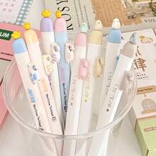 Bộ 4 bút bi rút, bút hình chim và mèo có nam châm, bút họa tiết mèo dễ thương, ruột bút 0.5mm, thích hợp cho học sinh. - chuồng mèo từ tính - Xem 9