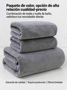 Toallas Las toallas de baño , en juegos, son una opción esencial para las familias y una de las mejores alternativas para hoteles. Son suaves, delicadas con la piel y muy absorbentes. - Gris - Ver 3
