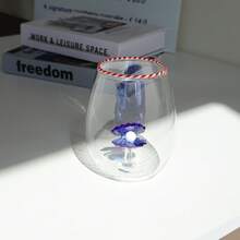 高硼硅玻璃杯，可爱简约3D扇贝蛋杯，设计优雅，耐热，精致且具有疗愈功效 - 透明 - 查看 2