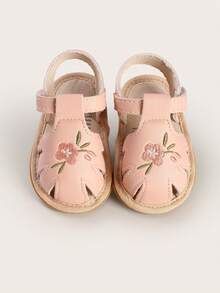 Dép đi trong nhà cho bé gái Summer Infant, dép xăng đan cho bé 1 tuổi, giày trẻ em đế cao su, dép xăng đan thoáng khí dễ thương. - Hồng - Xem 4