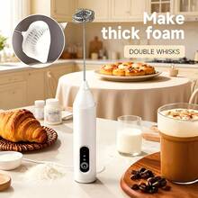 [Batidora Eléctrica/Frother/Milk Frother]1 Portable Handheld Mixer, Wireless Electric Blender, Electric Egg Beater, Milk Frother, Home Baking Cake Cream Mixer, Stainless - Steel Mixer - Multicolor - View 7