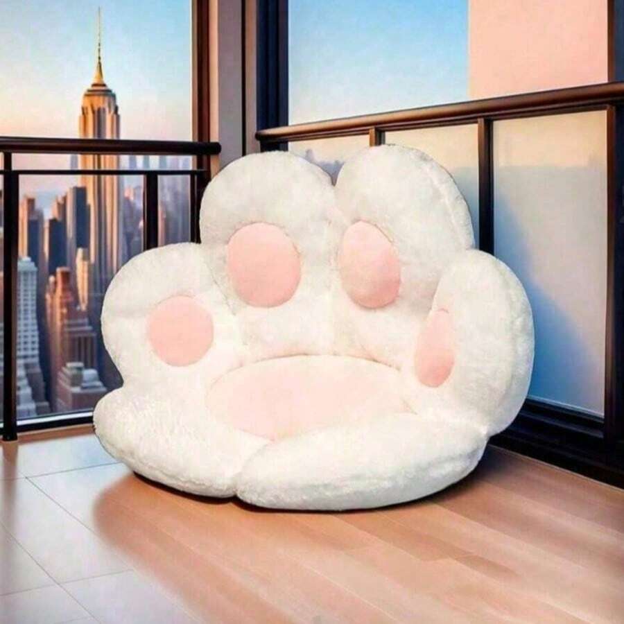 Cat Paw Shaped Cushion, Semi-Enclosed Cushion, All-In-One Slouchy Sofa Office Chair Pad For Students - 1PC - View 1
