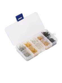 1件开口耳环DIY饰品配件，耳环钩套装 - 彩色 - 查看 8