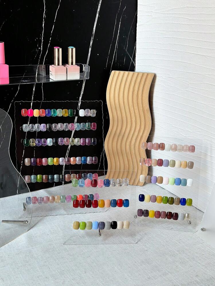 Bảng trưng bày nghệ thuật vẽ móng 3D cỡ lớn, giá đựng màu sơn móng tay, giá trưng bày mẫu móng acrylic hình đám mây tròn, phụ kiện tiệm nail. - Nhiều màu - Xem 2