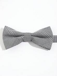 Bộ 1/2 cà vạt nơ và cà vạt cổ kẻ caro xám dành cho nam, thích hợp cho công sở, thường ngày hoặc các dịp trang trọng. - Màu Xám nhạt - Xem 9