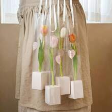 10-Piece Handheld Flower Box Set Featuring Transparent Plastic Roses And Tulips In A Gift Box With A Foldable Design-Perfect For Florists And Gift Wrapping, And An Ideal Choice For Mother's Day, Birthdays, And Anniversaries - Hand-held Packaging Box - View 6
