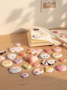 POKOJA LAND Pegatinas 3D lindas - Gatitos lindos, animales, tema de fantasía, pegatinas transparentes delgadas con decoración dorada brillante, 4 juegos de diseños, adecuadas para scrapbooking y decoración de estuches de teléfonos móviles - Multicolor - Ver 5