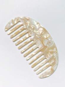 Acetate Geometric Hair Comb, Minimalist Retro Cute Elegant Semi-Circle Hair Brush, Korean Style - Multicolor - View 5