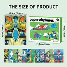 36pcs Children's Handmade Origami Airplane Set - 3D Foldable Paper Airplane Models, DIY Colorful Paper Airplane Craft, Fun STEM Learning Activity, Suitable For 3+ Years Old, Great For Outdoor Travel, Halloween, Christmas, Easter, Birthday Party, Includes Colored Paper Airplanes And Simple Instructions - Multi Color Random - View 8