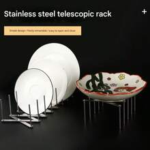 Bộ 3 giá đỡ nắp nồi đa năng màu bạc, có thể gấp gọn, dung tích lớn, thích hợp đựng đồ dùng nhà bếp, món quà tân gia ý nghĩa. - Xem 4