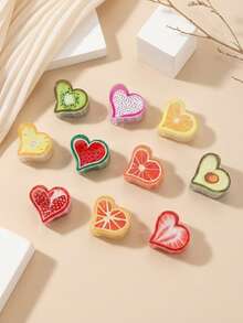 10pcs Girls' Spring And Summer Sweet And Cute Fruit Hair Clips, Suitable For Everyday Wear And Can Also Be Used As Gifts - Multicolor - View 1