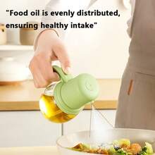 1pc Handheld Glass Oil Spray Bottle With Cute Design, Modern Style Kitchen And BBQ Dispenser, Clear Glass Finish With Press-Type Misting Nozzle, Features Leak-Proof And Drip-Free Design For Clean Pouring And Spraying - View 3