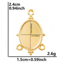2pcs Assorted Geometric Shapes Including Rectangle, Circle, Oval, Square 304 Stainless Steel Pendant, Jewelry Making Charms, Suitable For DIY Photo, Stone, Resin Jewelry Trays And Bases, Vintage Personalized Accessories For Men And Women - Geometry - View 31