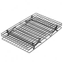 1/3 Tier Stackable Cooling Rack, For Batch Cooling Cookies, Pizza, Cakes - 16 X 10 Inch (Approx. 40cm X 25cm) Baking Rack, Cooling Rack - Heavy Duty Cooling Rack For Cooking, Baking And Dishwasher Baking Supplies - Black - Black - View 11