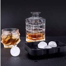 1pc 6-Grid  Ice Ball Silicone Ice Cube Tray, Reusable Ice Mold Maker For Whiskey Cocktails Tea Coffee,  Flexible Ice Box For Kitchen Bar Home Use, Easy Release Ice Ball Maker,  Practical Daily Kitchen Accessories - View 5