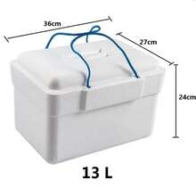 Homix – Polarbox con Asa, Nevera Portátil de Porexpán en 5 Tamaños | Hielera Ligera para Playa, Camping, Viajes, Picnic, Pesca | Caja Térmica Conservación Frío - Blanco - Ver 9