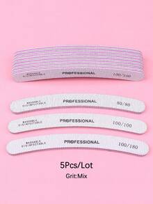 Professional Curved Nail File, Manicure Supplies, Double-Sided Nail File - Grey - View 19