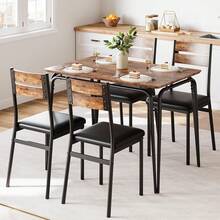 Dining Table & Chair Sets - Brown - View 1